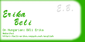 erika beli business card